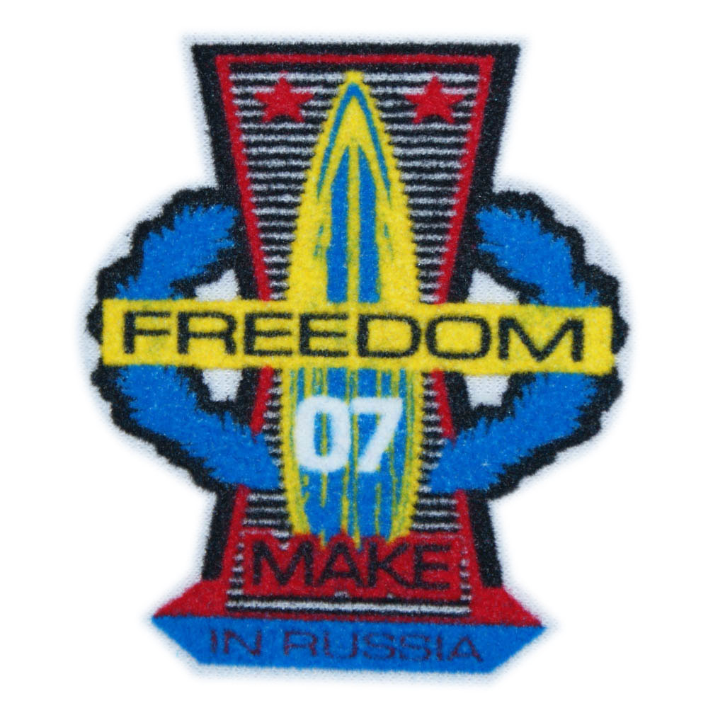 Термоаппликация флок FREEDOM 07 MAKE, 75*63мм, фигурная, красный, синий, желтый, белый, шт. Термопереводки Флок