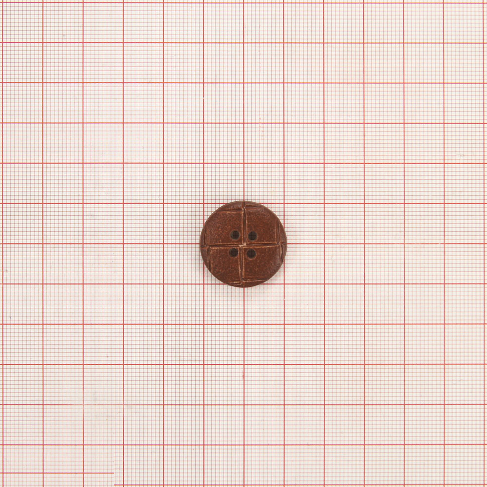 Пуговица ВР-36-36 коричневая. Пуговица пластмассовая