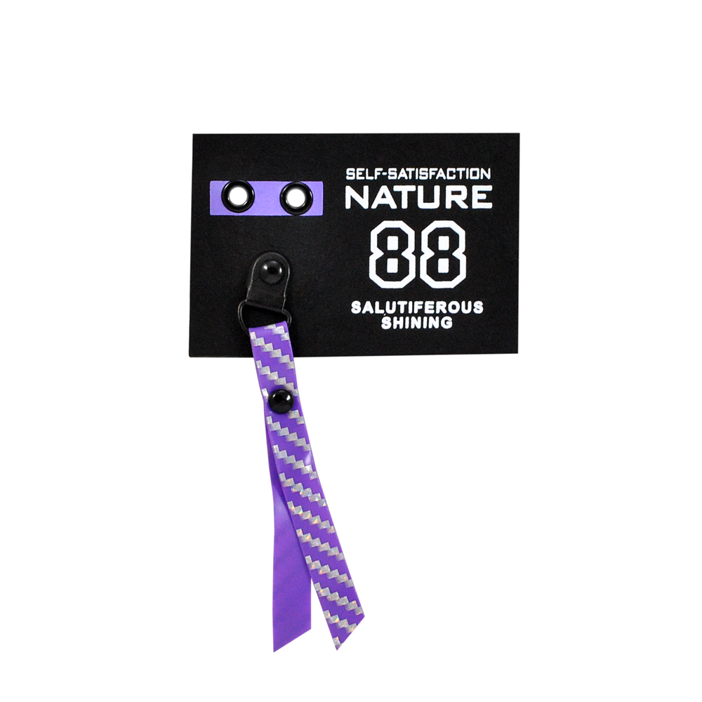 Лейба кожзам с подвеской и блочкой Nature 88, 5,4*8см, черный, белый, сиреневый, шт. Лейба Кожзам