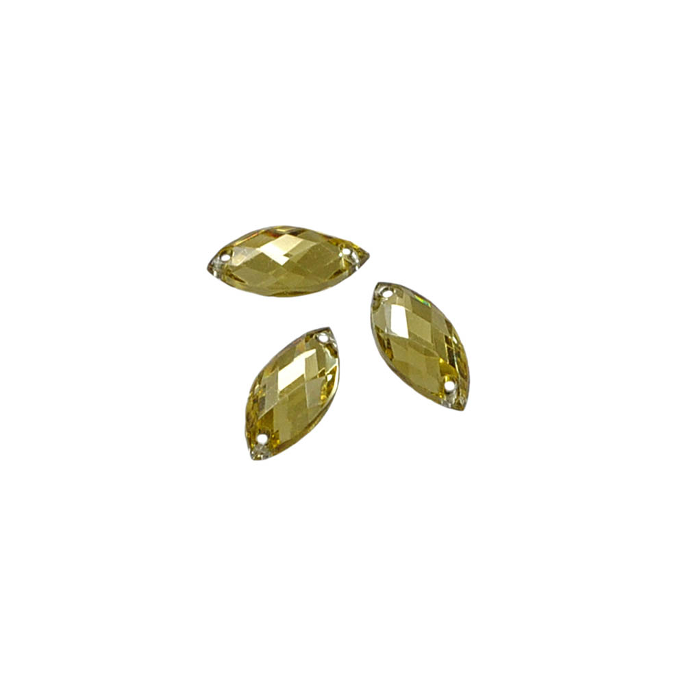 Стразы Д пришивн. глаз 7*15мм лимон 23, 1тыс.шт. Стразы пришивные