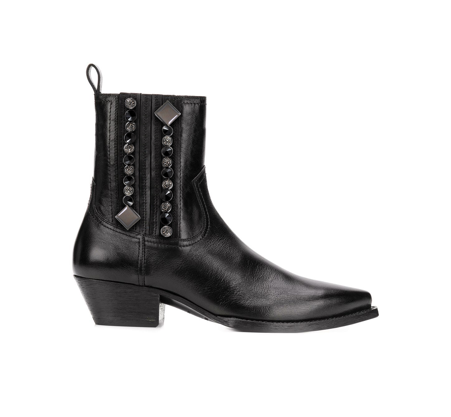 Краб камни и металл Ромб с колечками, 12,5см, никель блек, черный, серебро, шт. Крабы Металл Геометрия Декор