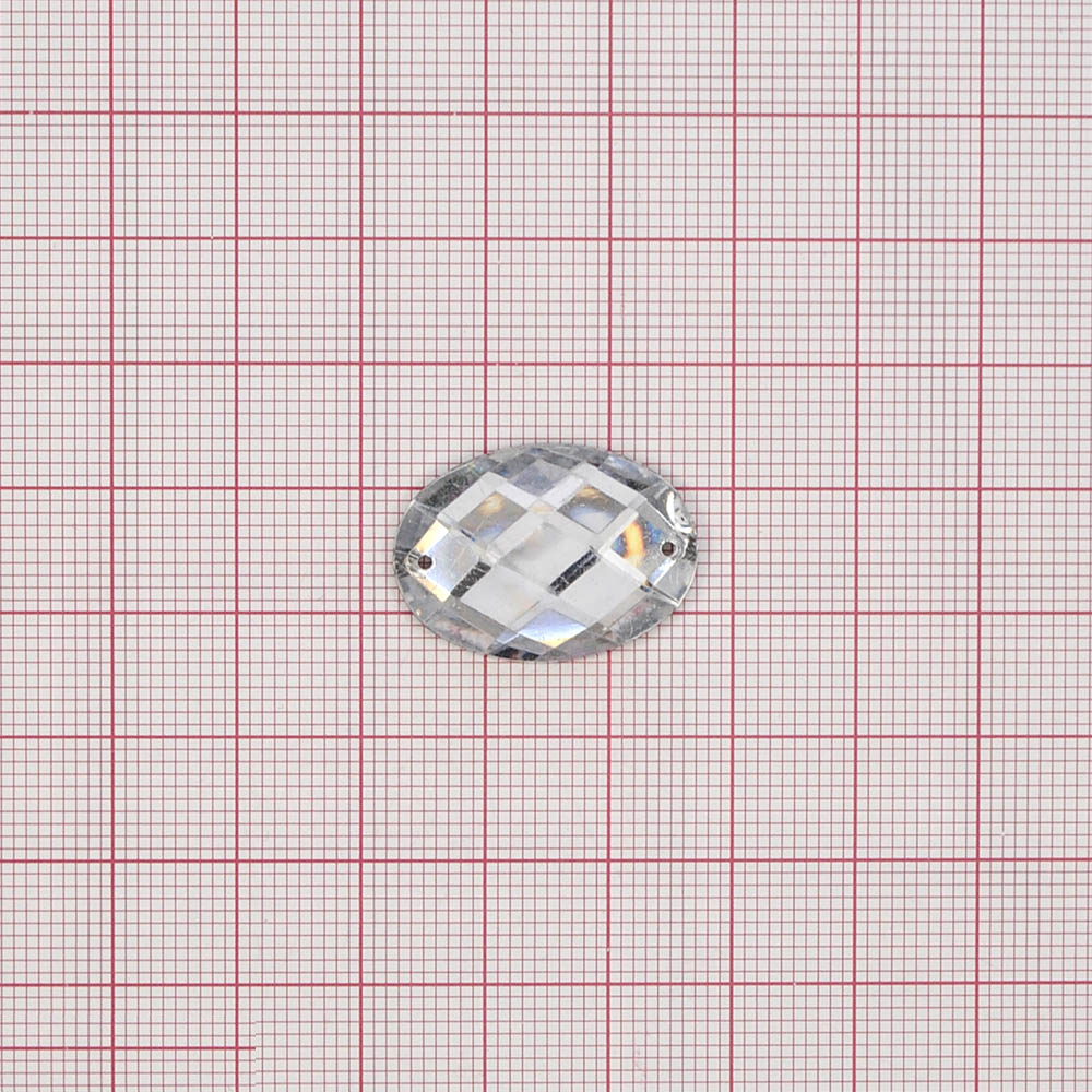 Стразы Д пришивн. овал 18*25мм бел.кристал 38, 1тыс.шт. Стразы пришивные