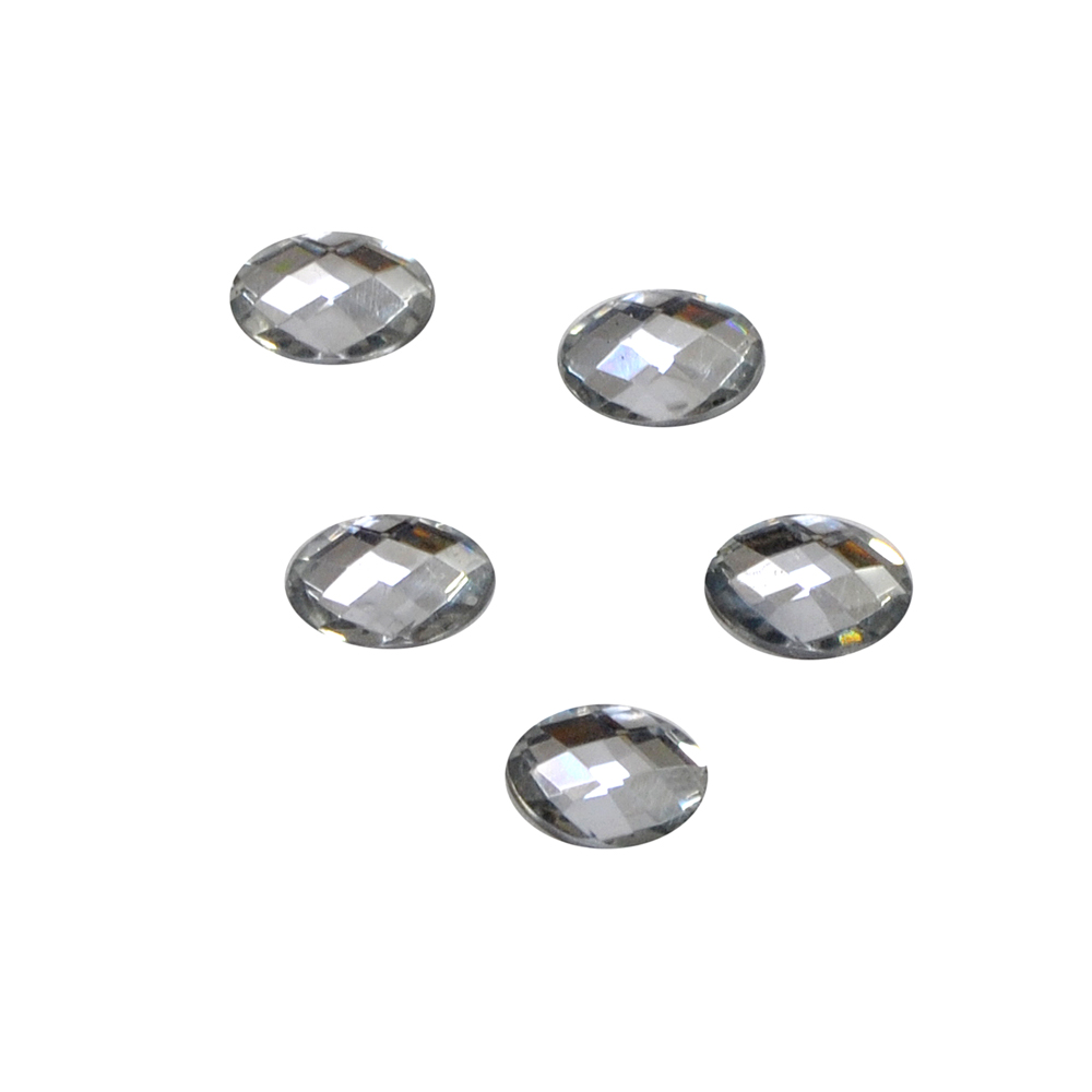 Стразы Д на клей, овал 8*10мм бел.кристал 38, 1тыс.шт. Стразы на клей