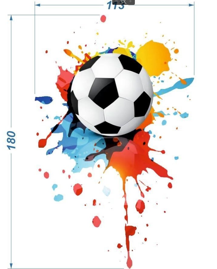 Термоаппликация Мяч футбольный, 11,3*18см, полноцвет /термопринтер/, шт. Термоаппликация термопринтер