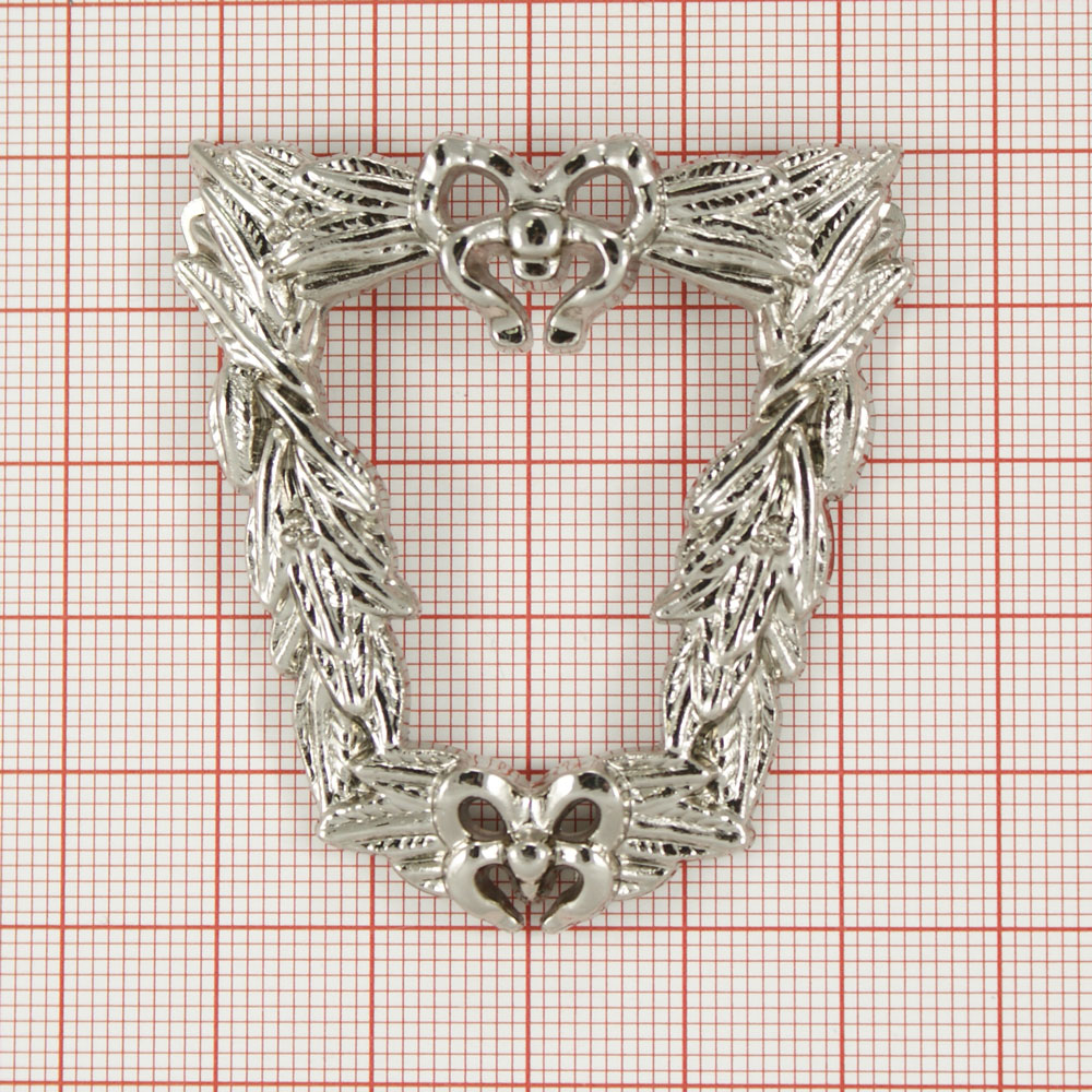 Краб металл Маски 12879 колоски 55*48мм NIKEL, шт.. Крабы Металл Геометрия Декор
