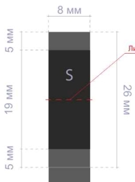 Размерник вышивка 0,8см, черный /70 atki/, 100м. Размерник вышитый