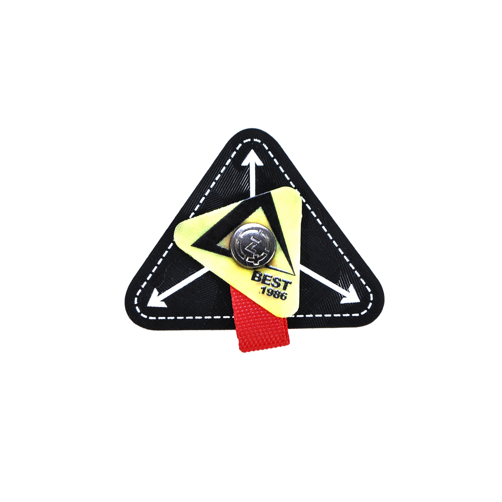 Лейба полиуретан с хольнитеном Треугольник со стрелками, 5*5,5см, черный, белый, зеленый, красный, шт. Лейба Кожзам
