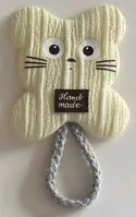 Аппликация тканевая пришивная детская Hand made кот, желтый, серый, коричневый, шт. Нашивка Детская
