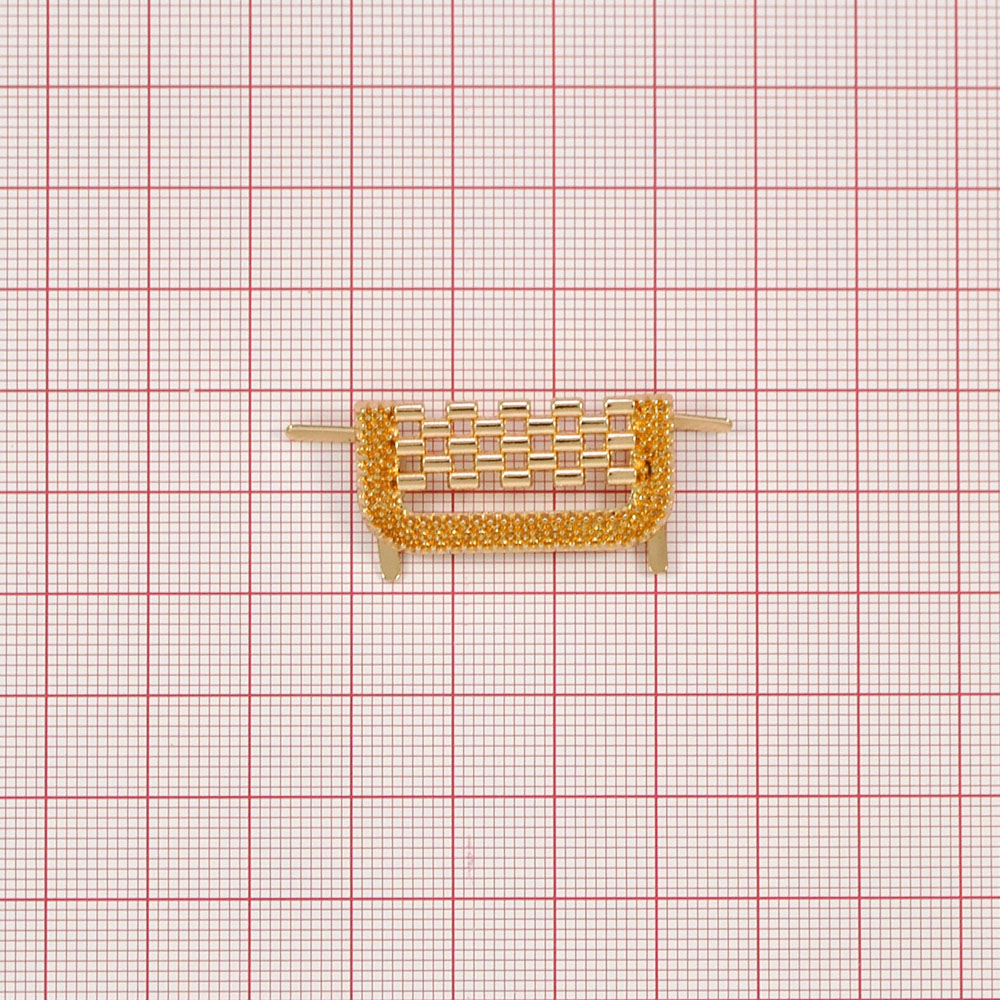 Краб металлический 21762 Такси 31*15мм GOLD, шт. Крабы Металл Геометрия