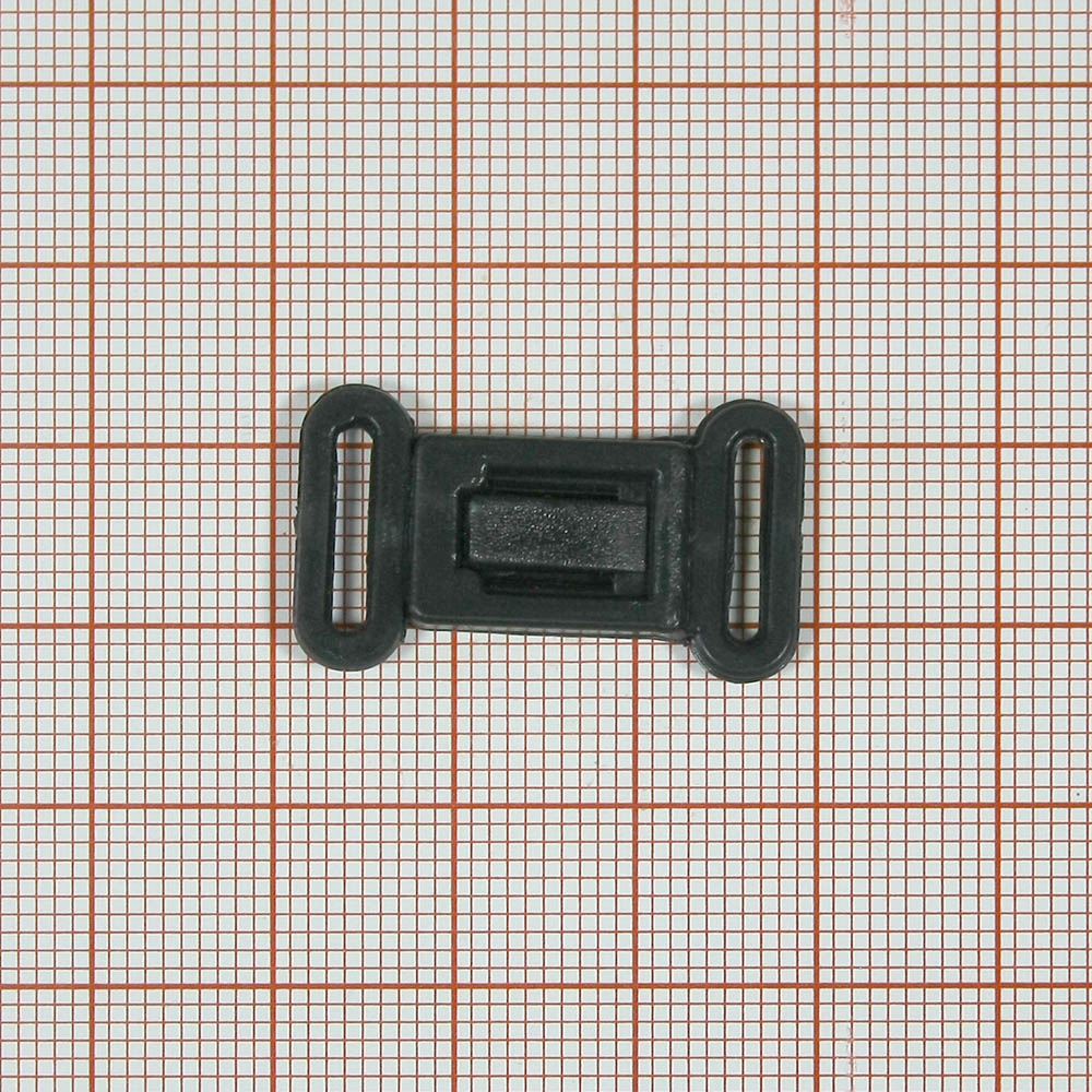 Крючок застежка к лифчику (черный), 12*23,6мм (внутр.), 15,6*28,1мм (внешн.), шт. Крючки