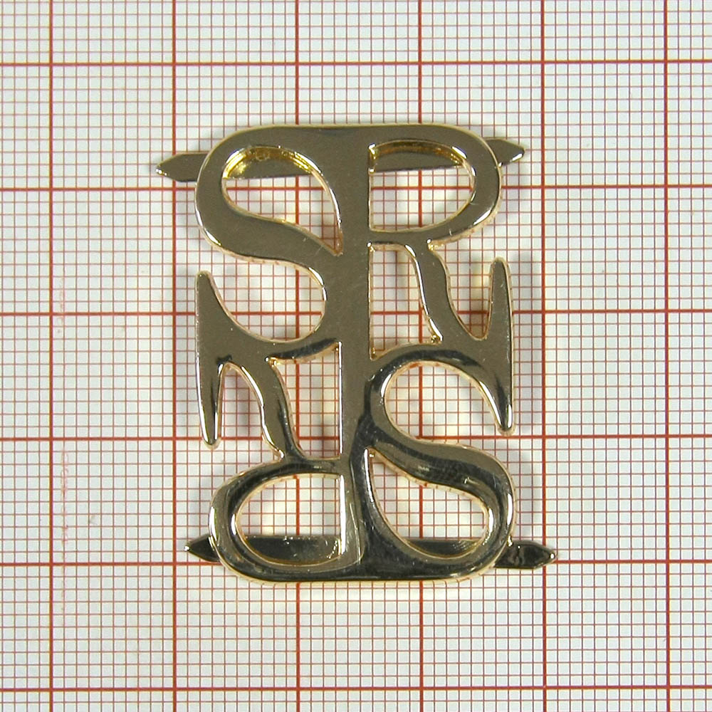 Краб металл B01483 37*21мм GOLD, шт. Крабы Металл Надписи, Буквы