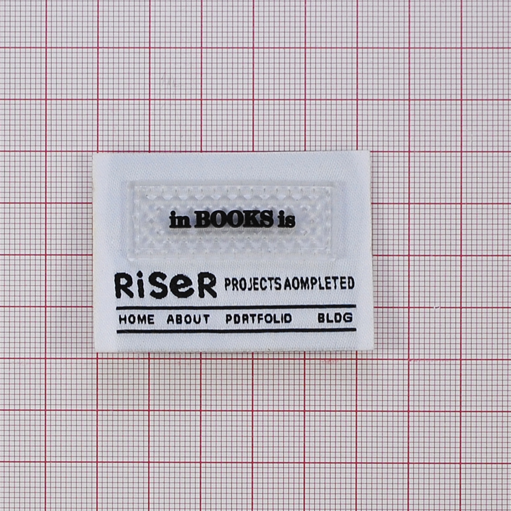 Лейба ткань и резина BOOKS, 3,8*5,3см, белый, черный, прозрачный, шт. Лейба Ткань