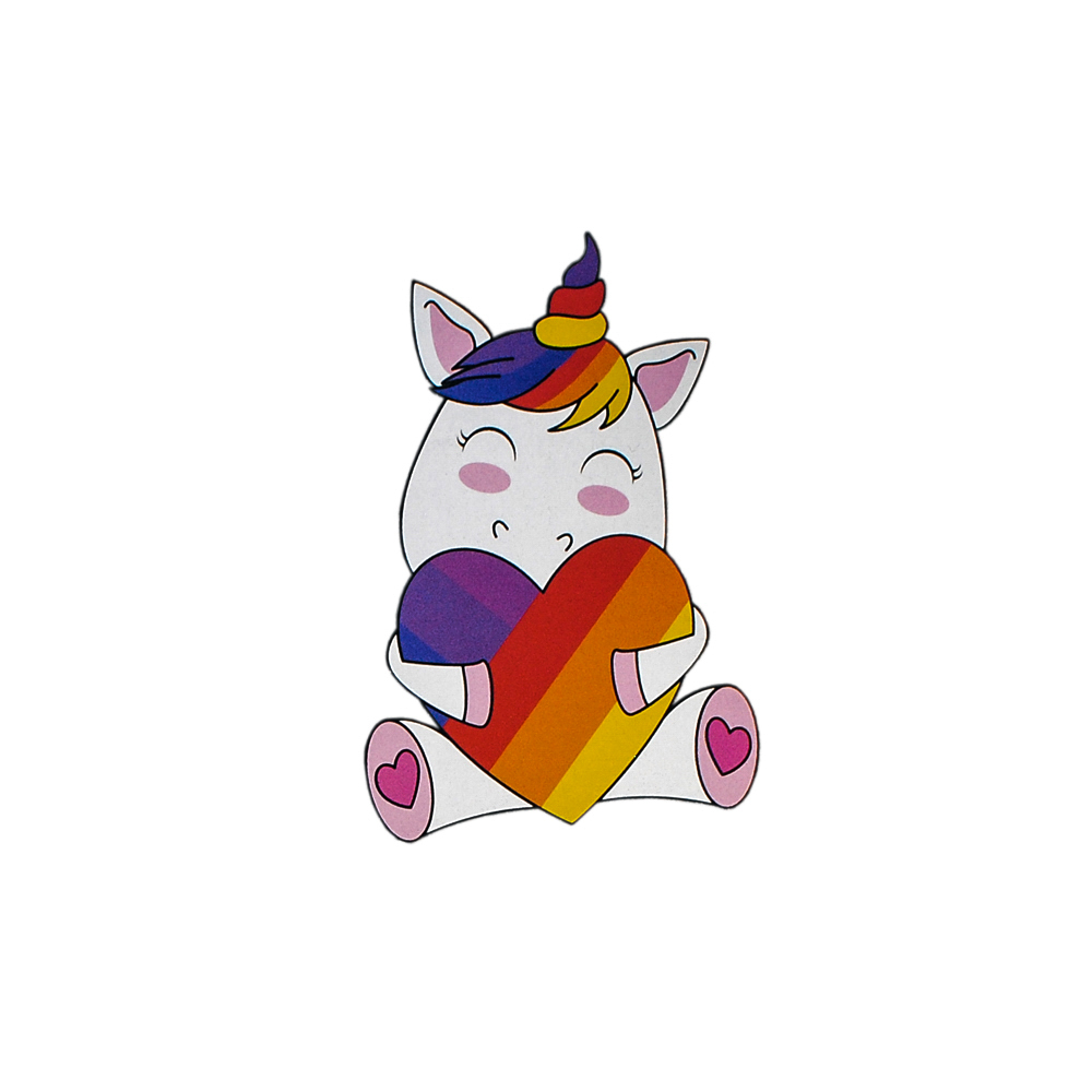 Термоаппликация №9-12 единорог с сердцем (Likee) 8*12см, шт. Термопереводки Детские