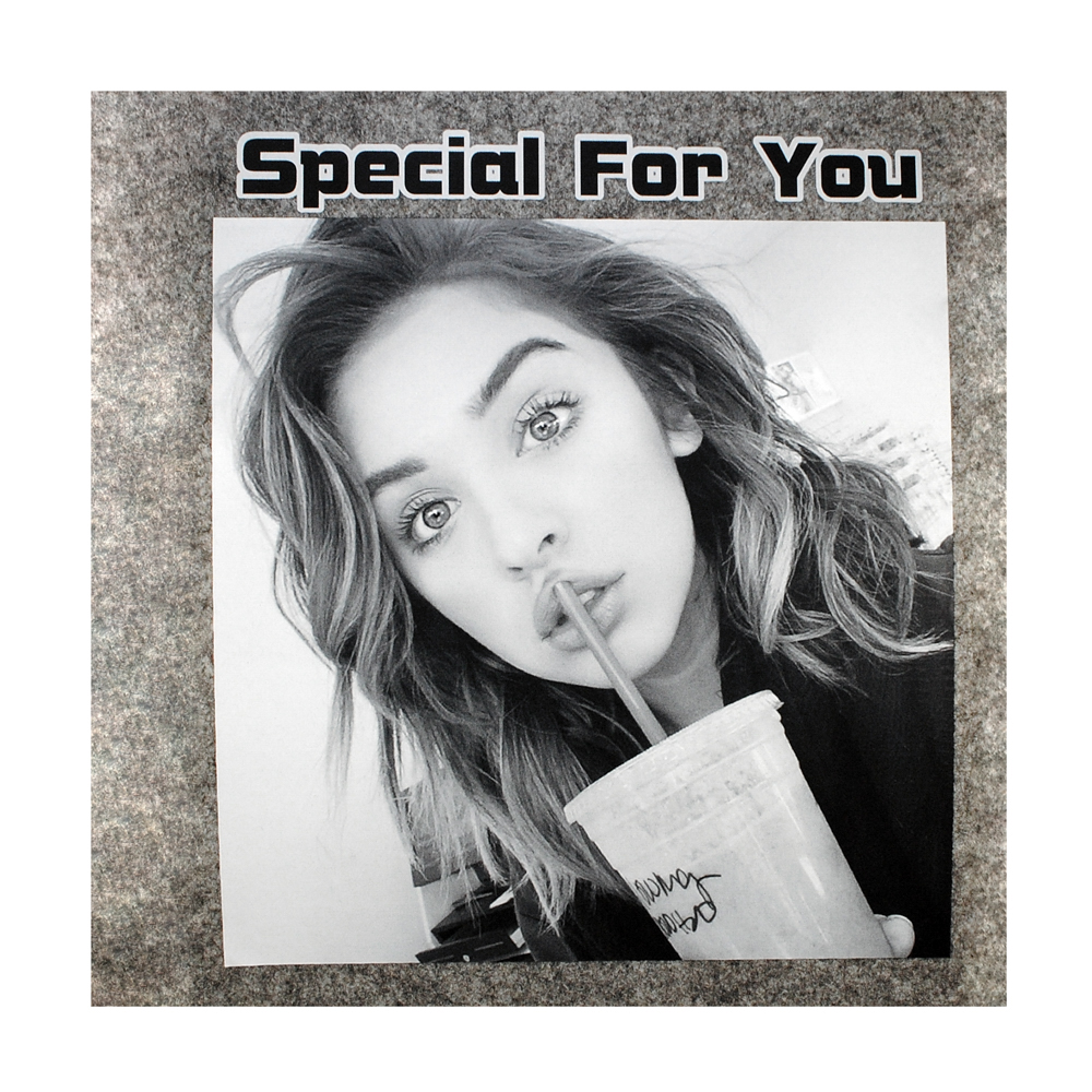Термоаппликация №9-12 Spesial for you (девушка со стаканчиком) 22,5*20см, шт. Термопереводки Ассорти