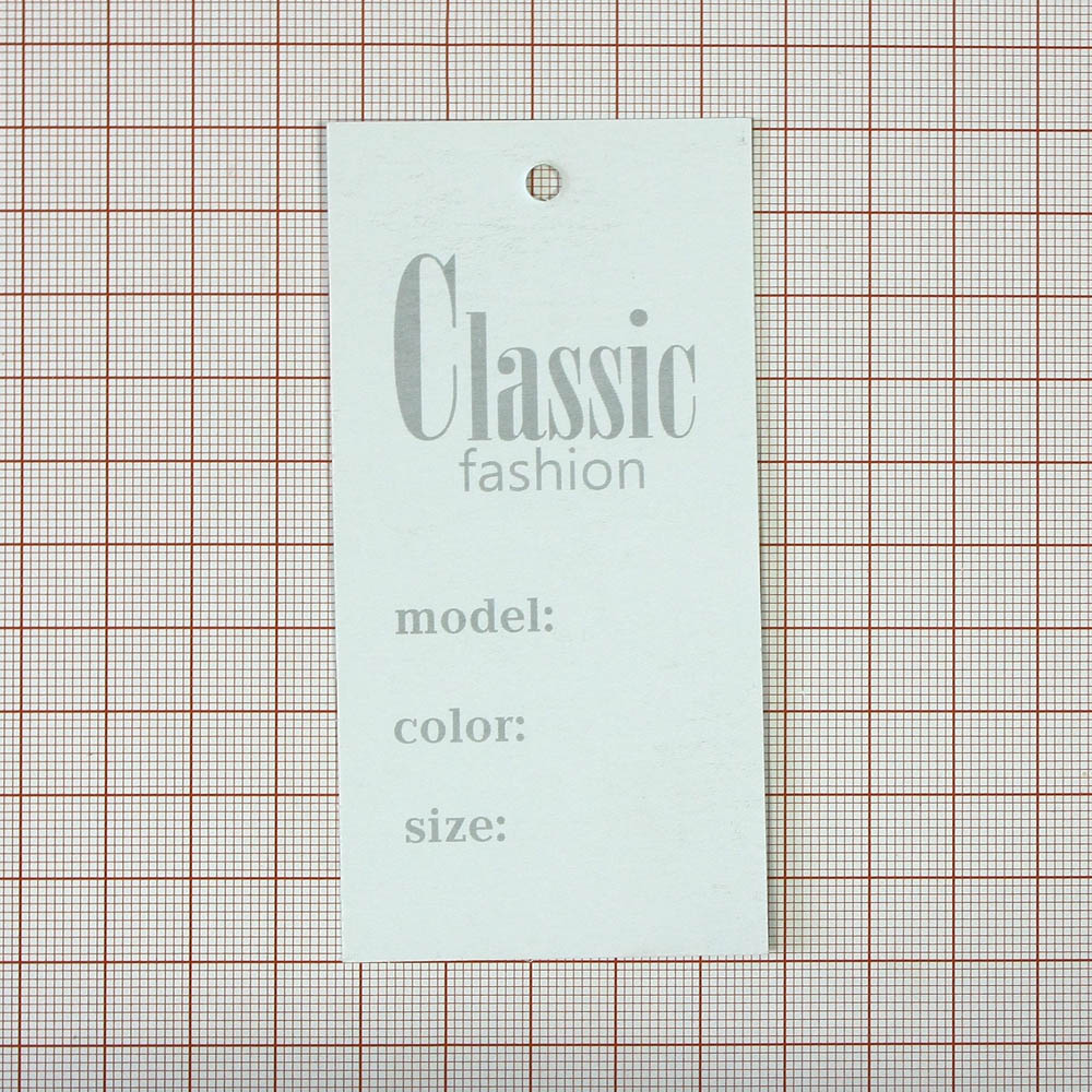 Этикетка бумажная Classic fashion 50*100мм Мужская, Ботинок. Этикетка бумага