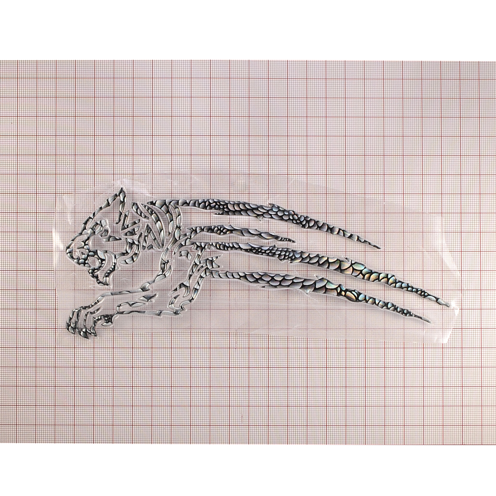 Термоаппликация Ягуар, 8*20,5 см, прозрачная, хамелеон, шт.. Термопереводки Резиновые, Термопленка