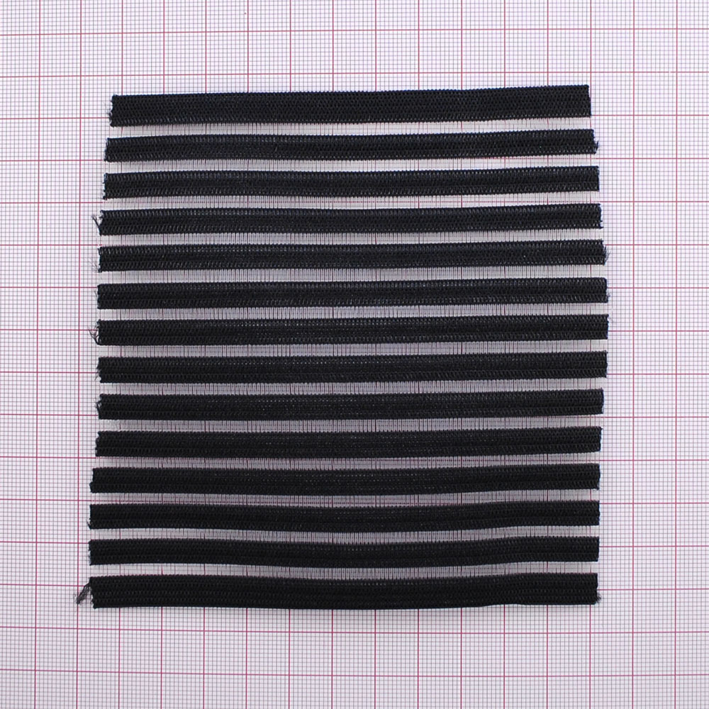 Резинка обувная Полоски, 12см, черный, ярд. Резинка