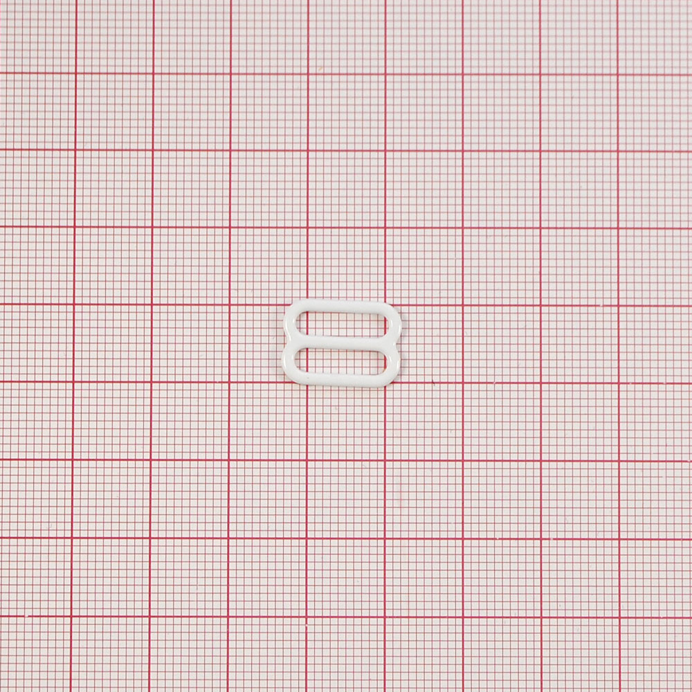 Перетяжка бельевая металл А811 белая 11,2*7,2мм (внутр.), 15,1*10,7мм (внешн.), 1т.шт, уп. Перетяжка бельевая