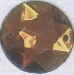 Стразы стеклянные пришивные №22 круглый янтарный (22мм), 1тыс.шт. Стразы пришивные