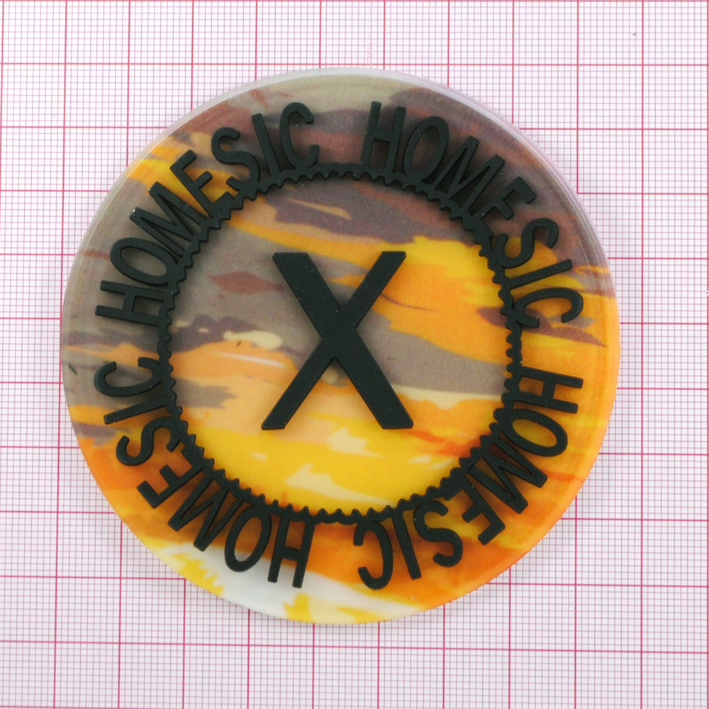 Лейба рез. X HOMESIC, 8,5см, круглая, оранж., жёлт., коричн., черн., шт. Лейба Резина
