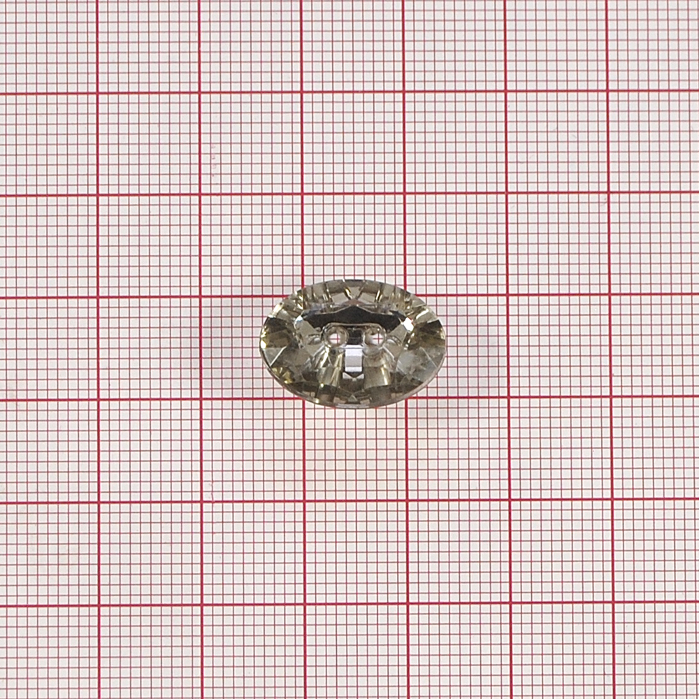 Пуговица Кристалл 3126 18мм светлый хаки, овал, шт. Пуговица Акрил, Кристалл