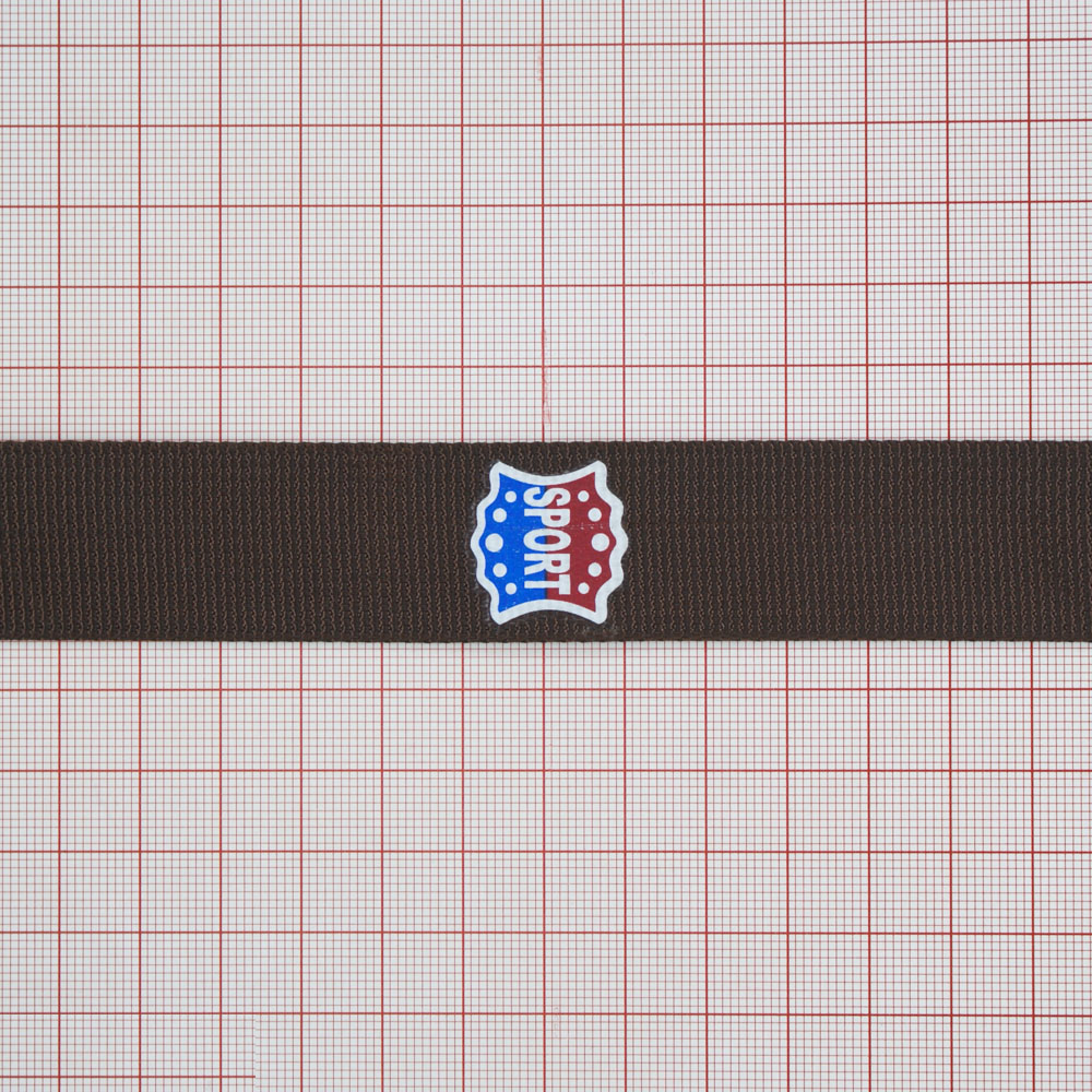 Тесьма DZ-764 2,5см коричневая  ярд. Тесьма