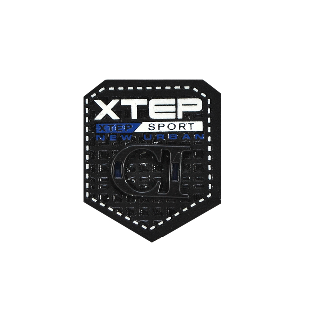 Лейба полиуретан XTEP,  3,5*3см, черный, белый, синий, шт. Лейба Кожзам