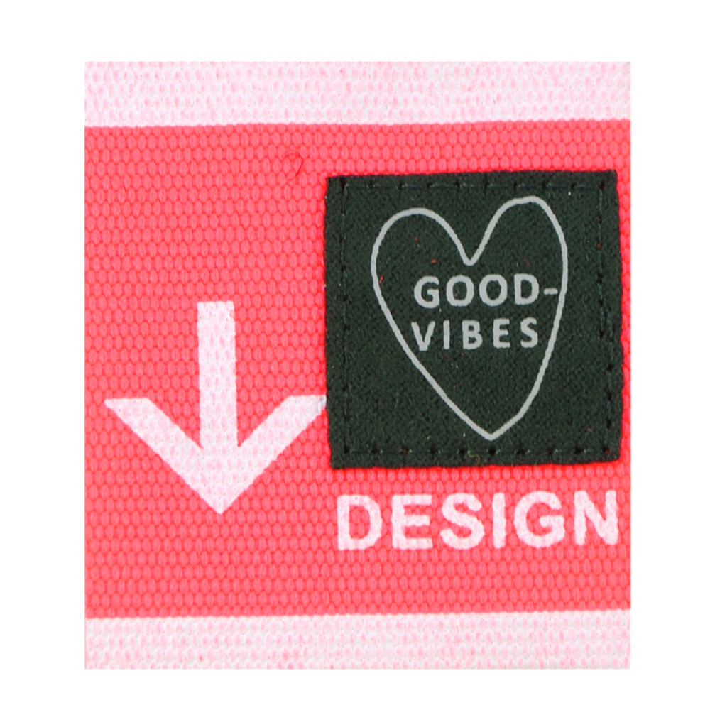 Лейба ткань GOOD VIBES DESIGN, 4.5*5см, розовый, белый, темно-зеленый, шт. Лейба Ткань