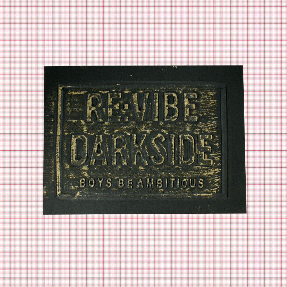 Аппликация пришивная конгрев Darkside Re:Vibe Табличка 18*28см черная, медный brush, шт. Аппликации Пришивные Рельефные