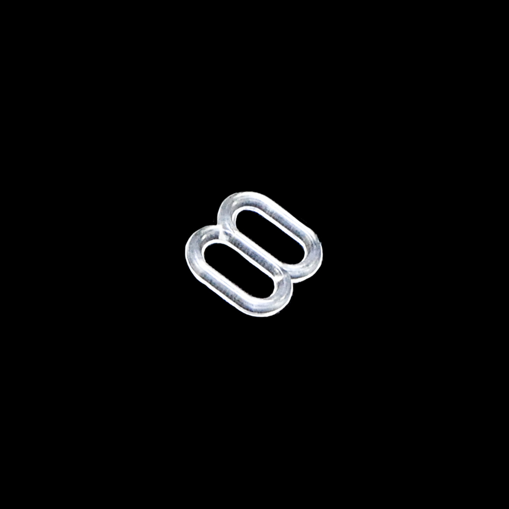 Перетяжка бельевая пластик 8*8мм (внутр.), 11,2*11,7мм (внешн.), прозрачная, 1т.шт, уп. Перетяжка бельевая