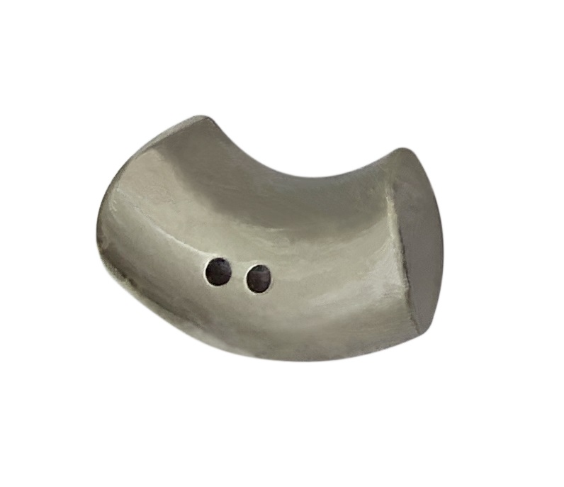 Пуговица металл изогнутая малая, 15*30мм, матовый никель, шт. Пуговица Металл