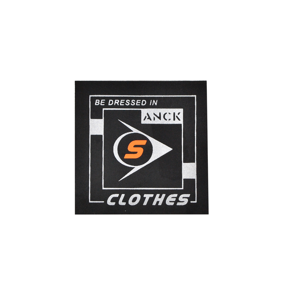 Лейба светоотражающая CLOTHES, 5*5см, черный, оранжевый, серебро, шт. Лейба Ткань