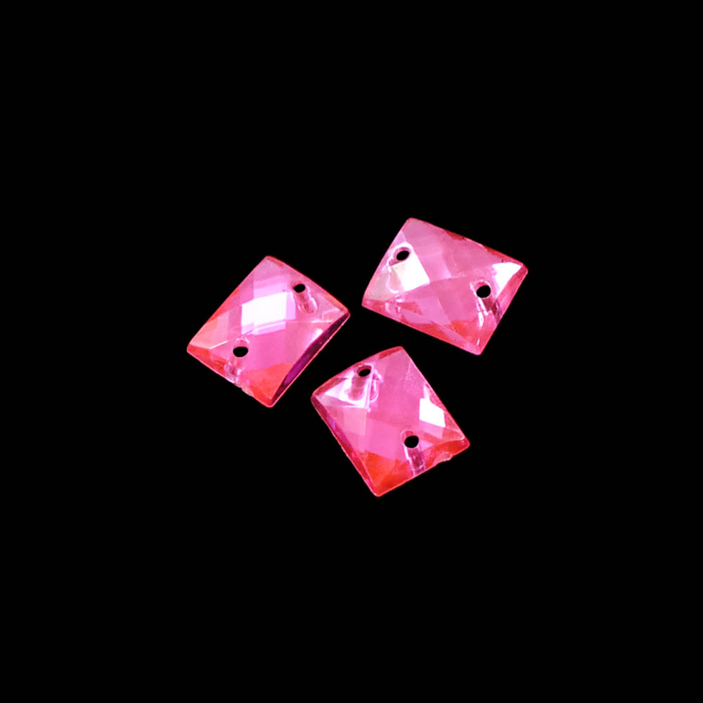 Стразы Д пришивн. прямоуг 8*10мм темн-розов 7, 1тыс.шт. Стразы пришивные