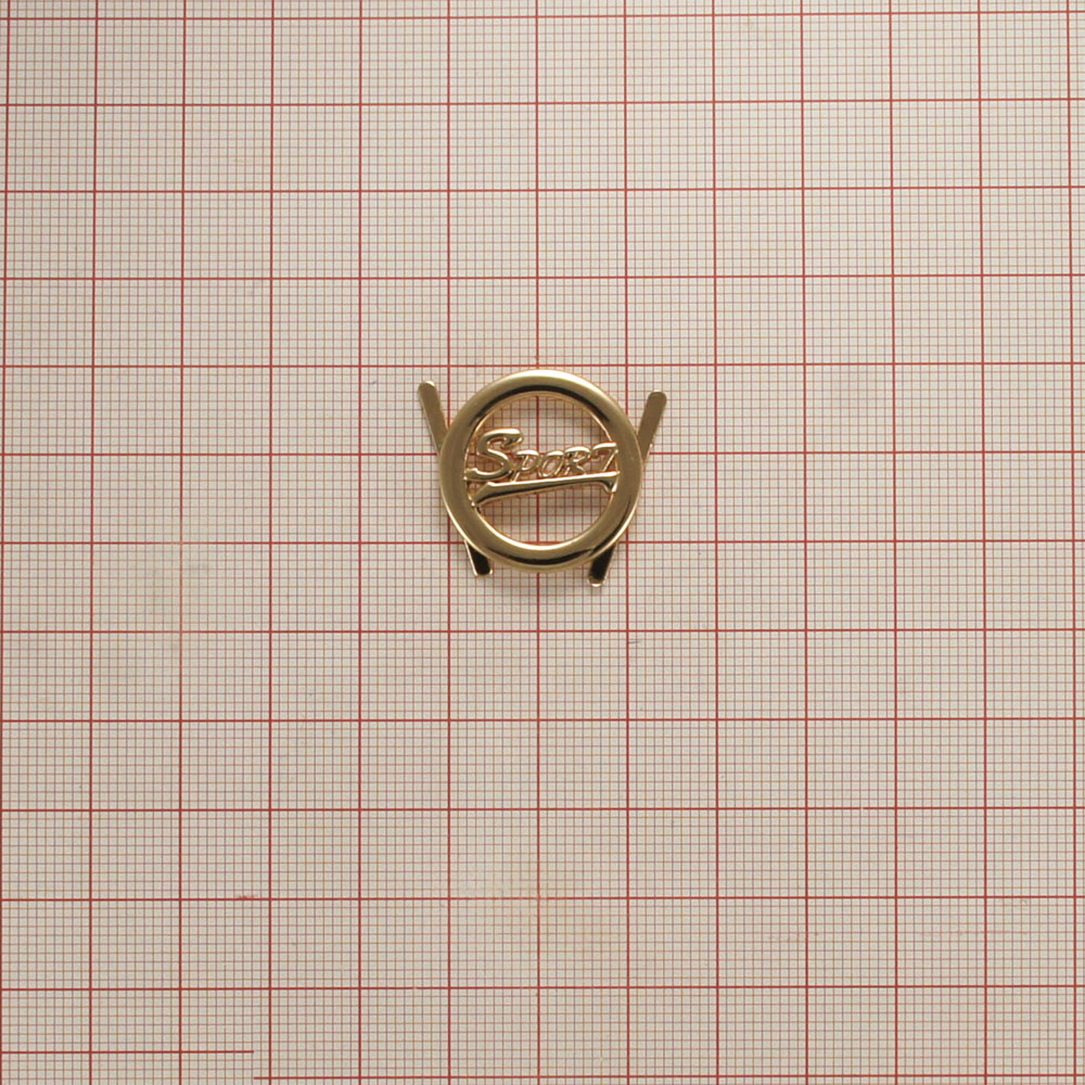 Краб металл 30241Sport кольцо, 23мм, GOLD. Крабы Металл Надписи, Буквы
