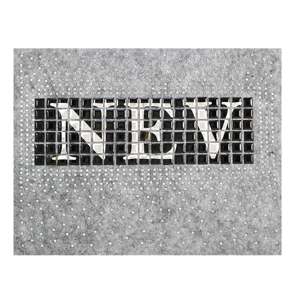 Термоаппликация стразы металл NEV, 13,5*18,5см, черный, серебро, никель, шт. Аппликации клеевые Рисунки из страз