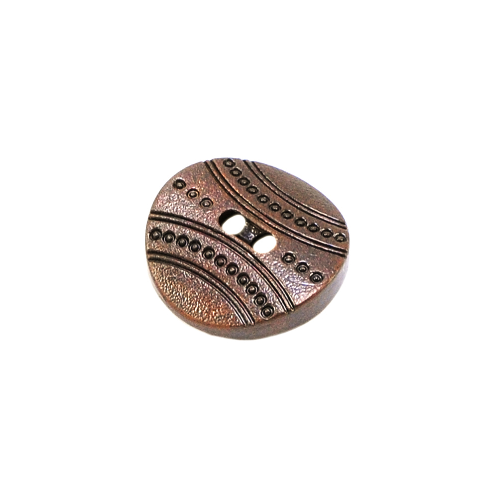 Пуговица TR-95-40 medn 25мм. Пуговица металлизированная