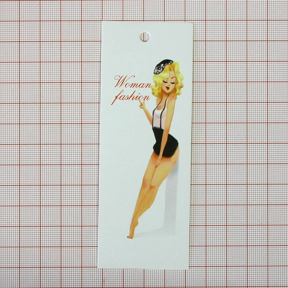 Этикетка бумажная Woman fashion №3 Флирт, 45*120мм, шт. Этикетка бумага