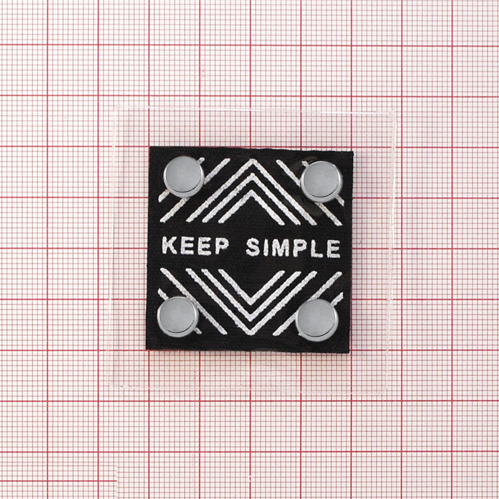 Лейба силиконовая с холитенами KEEP SIMPLE, 5,5*5,5, прозрачный, черный. белый и никель, шт.. Лейба Силикон