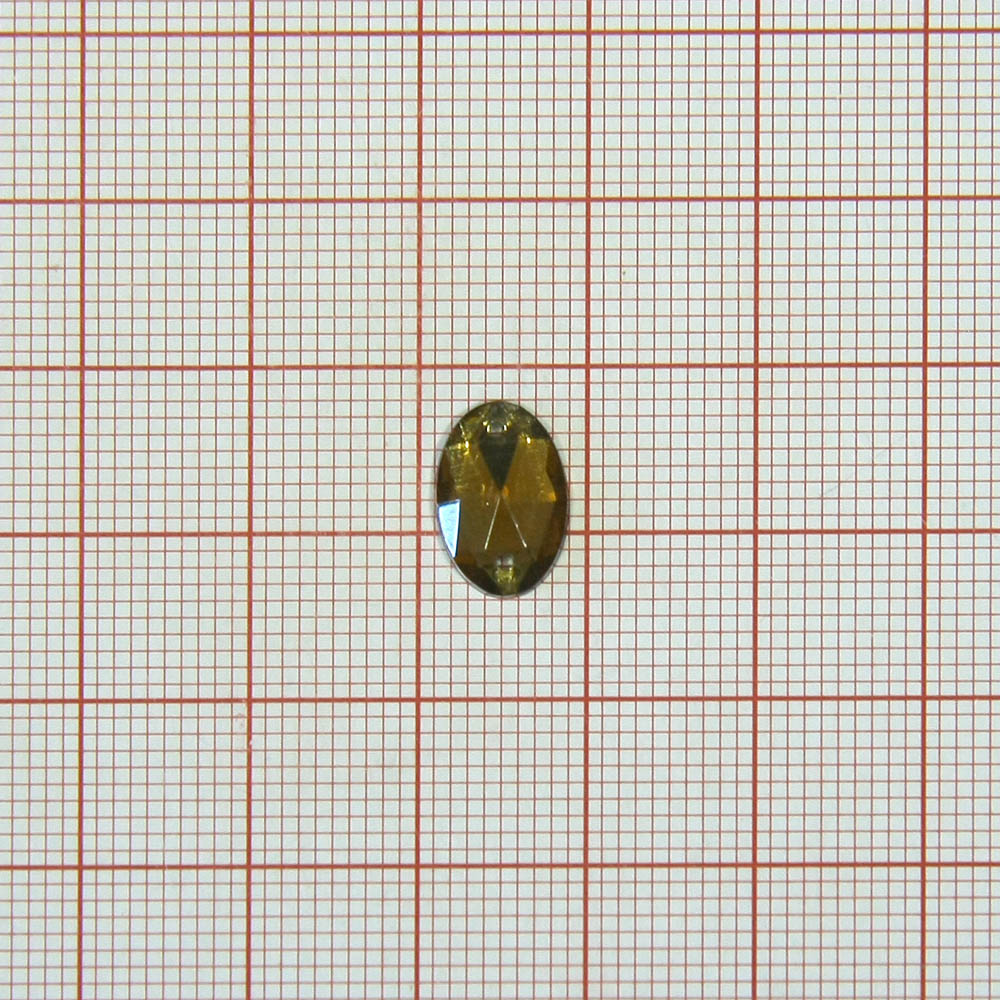 Стразы Д пришивн. овал 8*12мм дымчат.янтарь 32, 1тыс.шт. Стразы пришивные