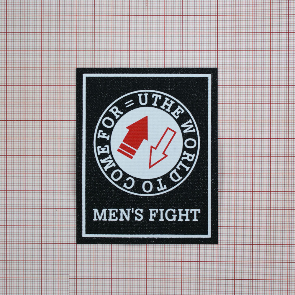 Лейба клеенка MEN S FIGHT 10*8см черный, белый, красный, блестки, шт. Лейба Клеенка