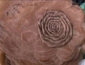 Шеврон пришивной Бутон, коричневый, шт. Нашивка Ткань