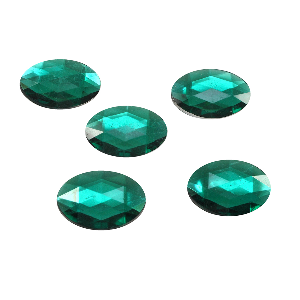 Стразы стеклянные на клей овал (30*40мм) зеленый, 1тыс.шт. Стразы на клей