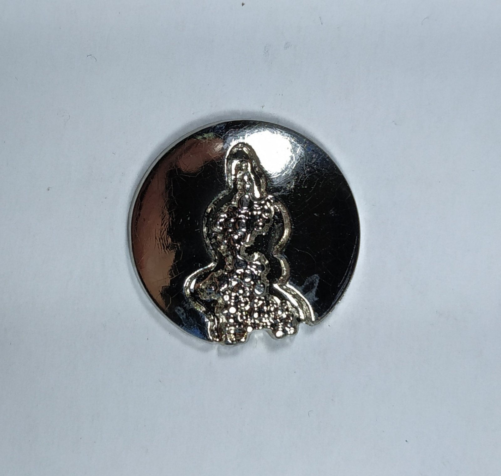 Пуговица TR-62-36 nik 23мм. Пуговица металлизированная