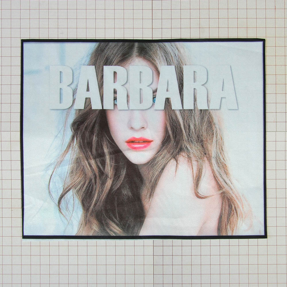 Аппликация пришивная Barbara 25,5*21см цветная, белый текст, шт. Аппликации Пришивные Постер