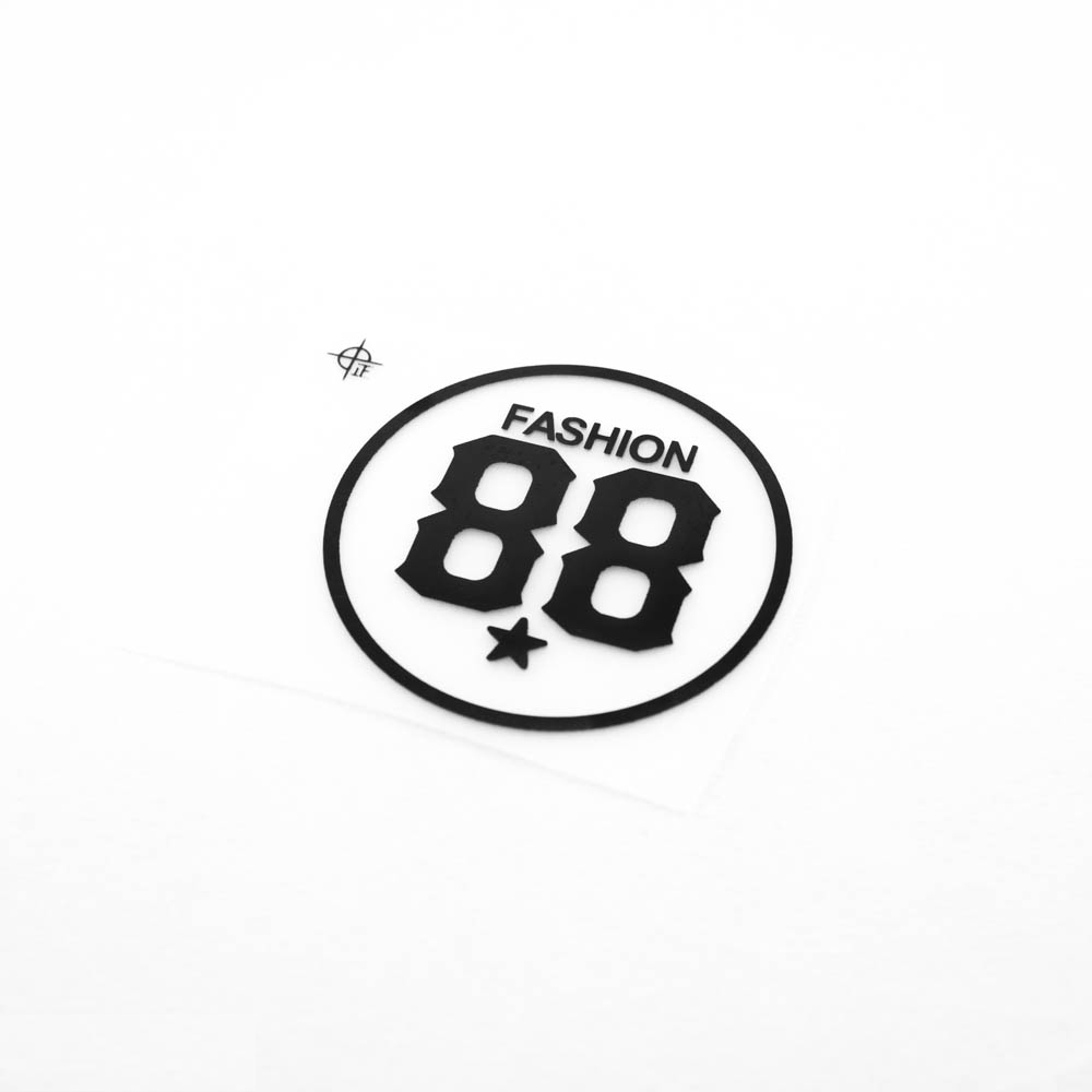 Термоаппликация резиновая прозрачная Fashion 88 55мм круглая, черный рисунок, шт. Термопереводки Резиновые, Термопленка