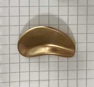 Кнопка металл Овал 15*30мм матовое золото, шт. Кнопка металл
