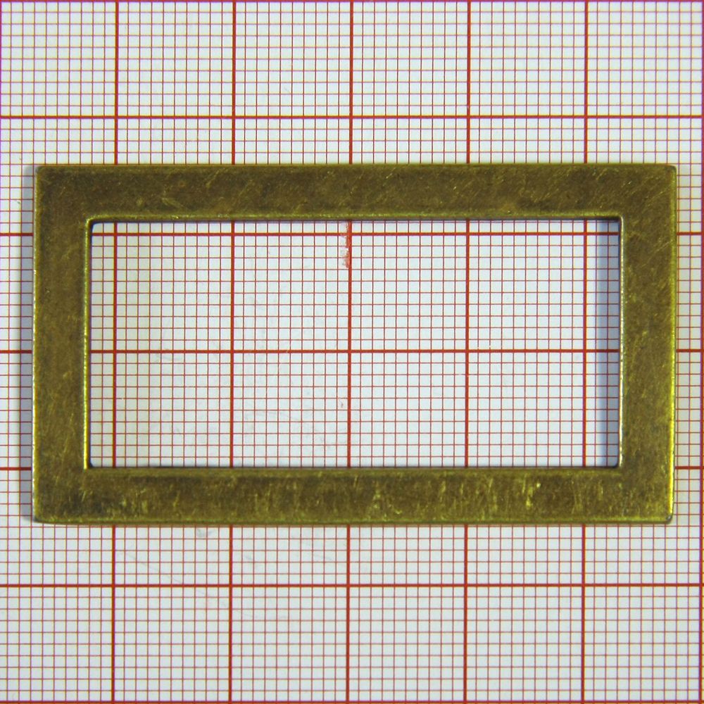 Рамка металлическая 3815 45*20мм ANTIK brass . Пряжка рамка, перетяжка