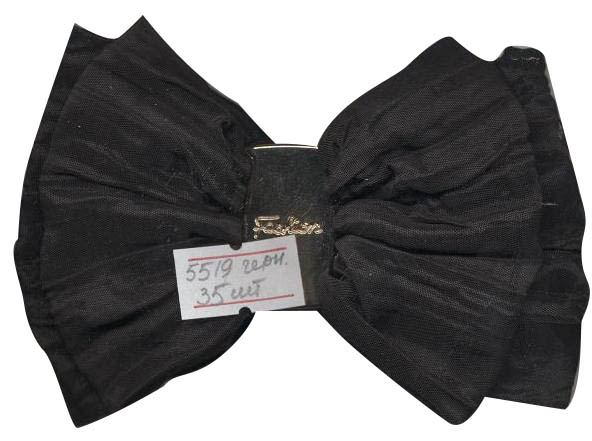 Аппликация декор обувная F-5519 Плащевка черная, перетяжка Fashion GOLD, шт. Аппликации Пришивные Цветы Банты