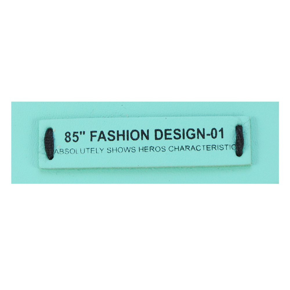 Лейба к/з, FASHION DESIGN-01, 1,8*5,4см, мятная, черн., шт. Лейба Кожзам