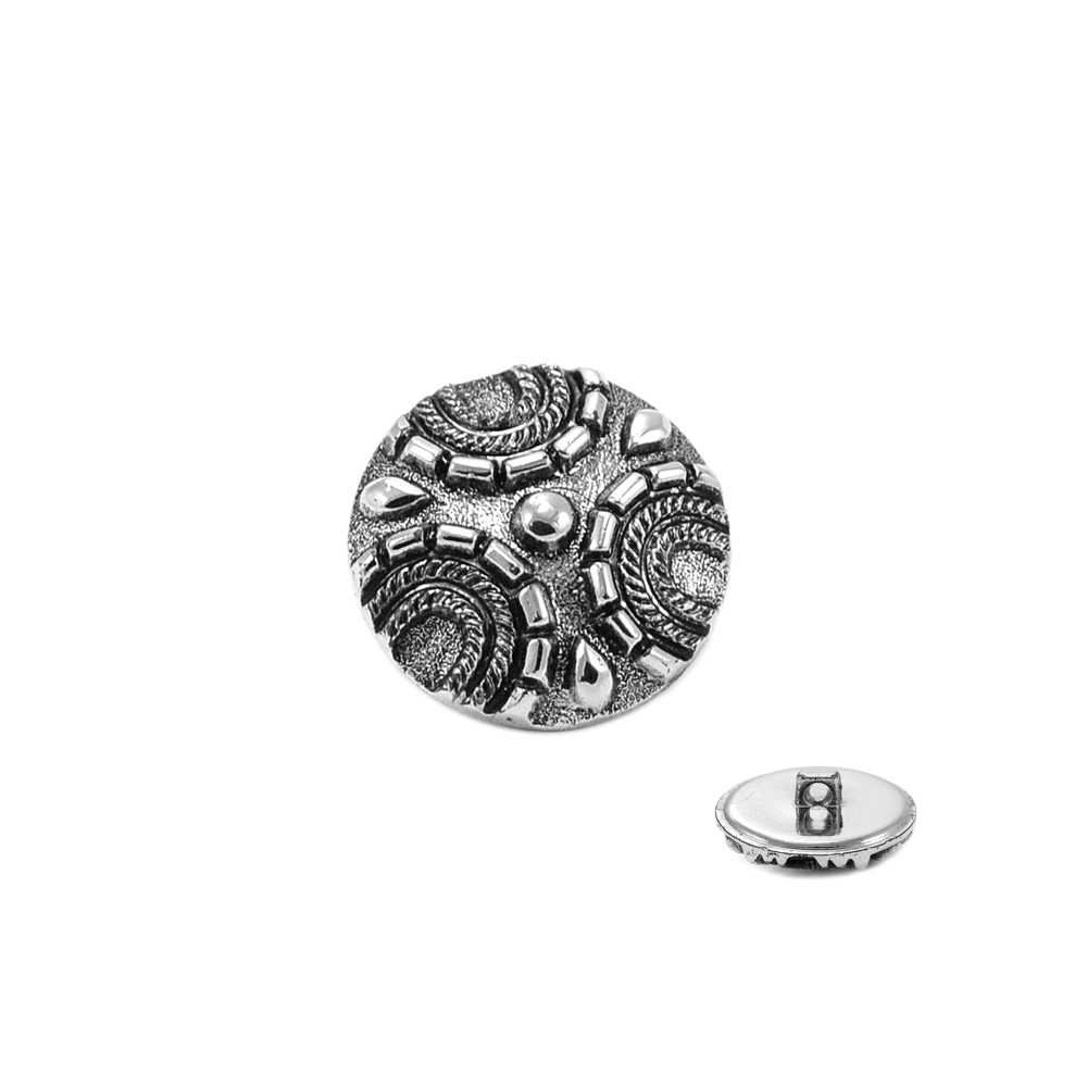 Пуговица TR-04-44 oxid 27мм. Пуговица металлизированная